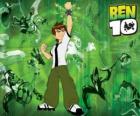 Ben 10 y algunos de los aliens del Omnitrix al fondo