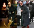 Gargamel y su gato Azrael buscano a los Pitufos en Manhattan