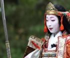 Mujer samurái, mujer guerrera con la katana