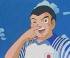 Ryo Ishizaki o Bruce Harper, personaje de Oliver y Benji celebrando un gol