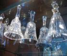 Campanas navideñas de cristal