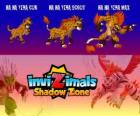 Ha Ha Yena Cub, Ha Ha Yena Scout, Ha Ha Yena Max. Invizimals La otra dimensión. El bufón de la sabana hace bromas con todos