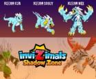Icelion Cub, Icelion Scout, Icelion Max. Invizimals La otra dimensión. Letal cazador solitario con el cuerpo hecho de hielo que vive en las regiones polares