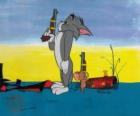 Tom y Jerry en un duelo