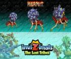 Hermit, última evolución. Invizimals Las Tribus Perdidas. Estos tímidos Invizimals viven en el agua de las más profundas cuevas