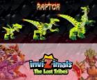 Raptor, última evolución. Invizimals Las Tribus Perdidas. Peligroso cazador ya que es rápido, inteligente y agresivo
