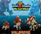 Shellshocked, última evolución. Invizimals Las Tribus Perdidas. Una excéntrica criatura mágica que vive solitaria en las cuevas