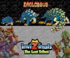 Zaglossus, última evolución. Invizimals Las Tribus Perdidas. Invizimal parecido a un puerco espín