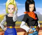 Las androides cyborg A-17 y A-18 creadas por el Doctor Gero para derrotar a Son Goku