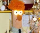 Beaker haciendo un experimento en el laboratorio de los Muppets