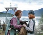 Vicky el Vikingo con su mamá Ylva