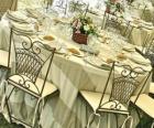 Todo preparado para el banquete de boda