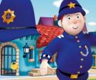 Señor Guardia es el policía de la Ciudad de los Juguetes, el País de los Juguetes