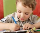 Niño pintando