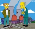 Charles Montgomery Burns y Waylon Smithers, el dueño de la central nuclear de Springfield y su asistente