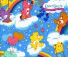 Los osos amorosos jugando con las nubes y los arcoiris