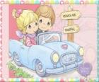 Pareja en coche