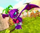 Skylander Cynder, tiene poderes oscuros debido a su pasado. Skylanders Muertos Vivientes