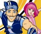LazyTown. Sportacus y Stephanie