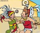 El juego de pelota era un ritual maya, la lucha de los jugadores para pasar la pelota por el aro de piedra