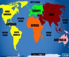 Mapa continentes y océanos