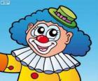 Dibujo de la cara de un simpático payaso