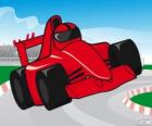 Coche de carreras de F1 rojo