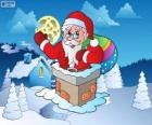 Papá Noel en la chimenea
