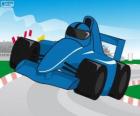 Coche de carreras de F1 azul