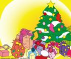 Dibujo, árbol de Navidad