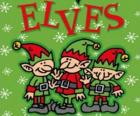 Tres pequeños duendes de Papá Noel