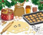 Preparando las galletas navideñas