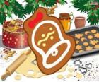 Galleta de Navidad como una campana