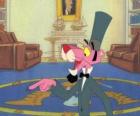 La Pantera Rosa con un elegante traje