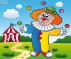 Payaso haciendo malabares