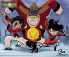 Los cuatro jovenes monjes, protagonistas de Xiaolin Showdown, Duelo Xiaolin