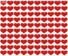 100 corazones, cien corazones para celebrar el día de los enamorados, San Valentín