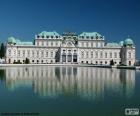 El Palacio Belvedere és de estilo barroco y construido para el príncipe Eugenio de Saboya, Viena, Austria