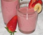 Batido de fresas y plátano 
