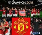 Manchester United, campeón Premier League 2012-2013, liga de fútbol de Inglaterra