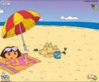 Dora en la playa