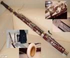 El fagot instrumento musical de tubo cónico perteneciente a la familia de viento-madera