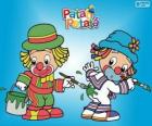 Los payasos Patati Patatá, dos pintores