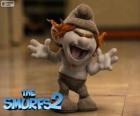 Hackus, una criatura traviesa similar a un Pitufo creada por Gargamel