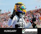 Lewis Hamilton celebra su victoria en el Gran Premio de Hungría 2013