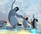 Los pingüinos que bailan en las películas de Happy Feet