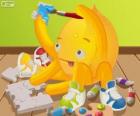 Pypus pintando, un puzzle