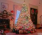Abeto de Navidad decorado