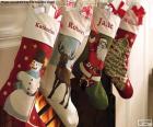 Calcetines navideños decorados
