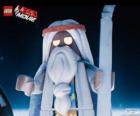 Vitruvius, el viejo hechicero de la película de la gran aventura de Lego